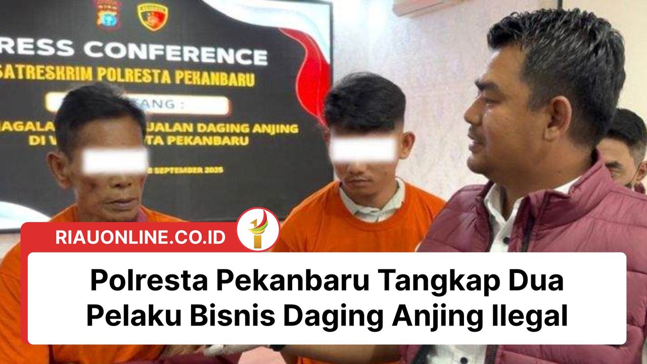 Polresta Pekanbaru Tangkap Dua Pelaku Bisnis Daging Anjing Ilegal