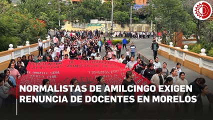 Morelos: con marcha, exigen renuncia de docentes de la normal de Amilcingo