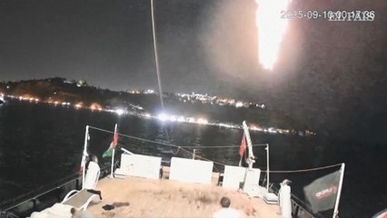 La flotilla con ayuda a Gaza recibe un nuevo ataque con dron contra uno de sus barcos