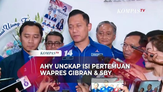 AHY Ungkap Isi Pertemuan Wapres Gibran dan SBY di Cikeas