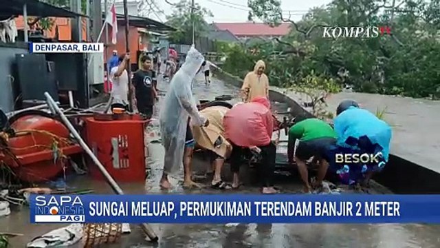 Akibat Sungai Meluap di Bali: Banjir Bandang Terjang Denpasar, Rumah Warga Rusak