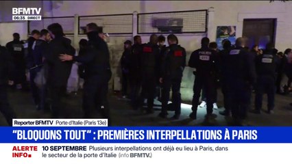 10 septembre: des interpellations en cours porte d'Italie à Paris