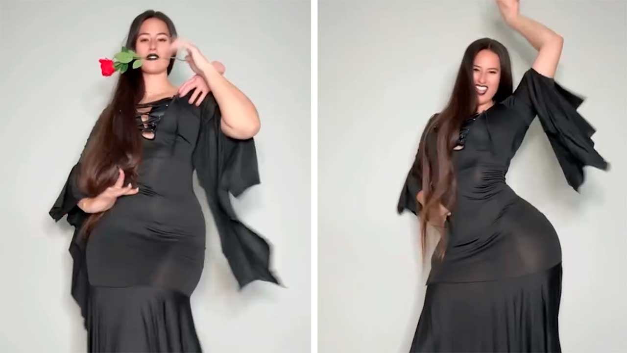 Marie Temara se proměnila v obří Morticii Addamsovou a pobláznila fanoušky na Instagramu
