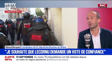 "Nous avons déposé une motion de destitution (...) signée par plus de 80 députés", annonce Manuel Bompard