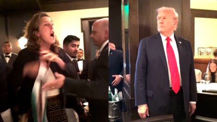 Protestas contra Trump en un restaurante Trump es el Hitler de nuestro tiempo