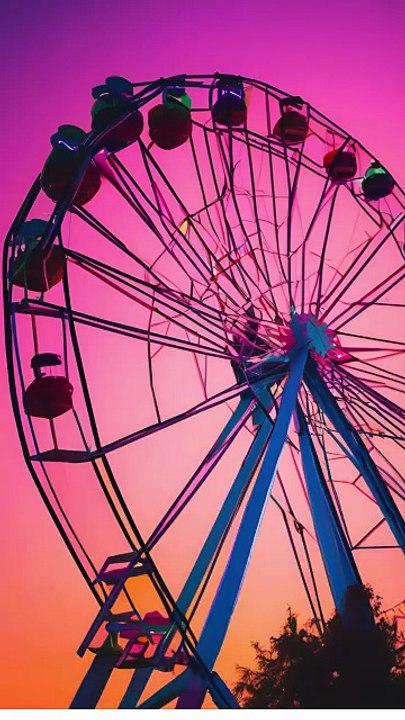 Twilight Ferris wheel
