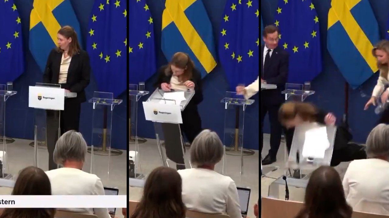 Se desploma durante su primera rueda de prensa como ministra de Salud de Suecia