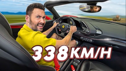 Je teste ma Ferrari à FOND sur l’Autobahn ! (0 à 338 kmh)