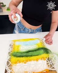 Turn your white cake into this incredible, colorful delight! 🍰🥰