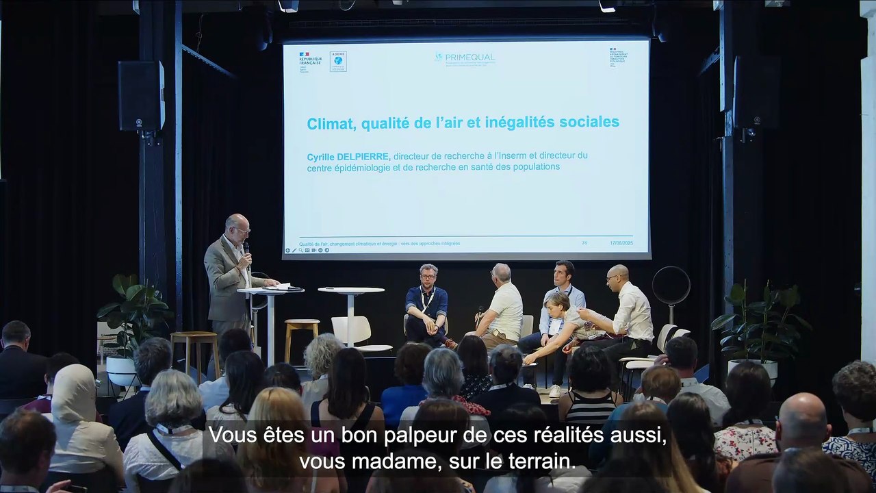 Replay Primequal 2025 - Qualité de l'air, changement climatique et énergie : vers des approches intégrées – Conférence « Climat, qualité de l’air et inégalités sociales »