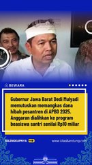 Dana Hibah Pesantren Dipotong Dedi Mulyadi
