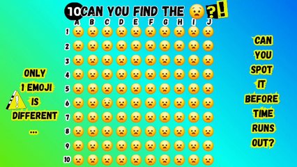 Can you find the different emoji? (P.7) ? 😧