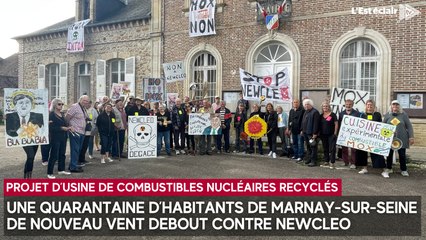 Une quarantaine d’habitants de Marnay-sur-Seine de nouveau vent debout contre Newcleo
