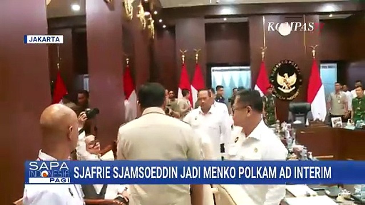 Usai Ditunjuk Prabowo, Sjafrie Sjamsoeddin Langsung Gelar Rapat di Kemenko Polkam