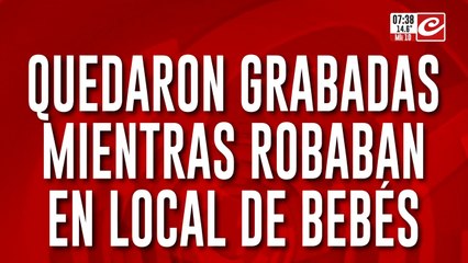 Las "mamis mecheras" quedaron grabadas mientras robaban local de roma infantil