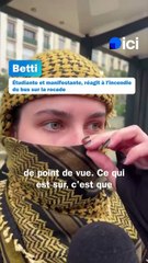 "Bloquons tout" : Betti, manifestante, réagit à l'incendie du bus à Rennes