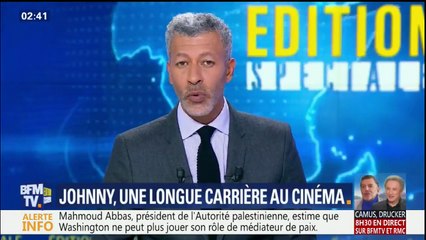 Johnny Hallyday – BFMTV Journal de la Nuit (07/12/2017) | Spéciale : Une longue carrière au cinéma