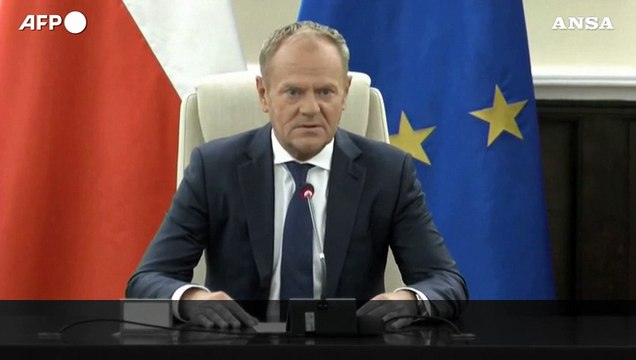 Tusk: E' la prima volta che droni russi vengono abbattuti sul territorio Nato
