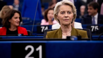 Von der Leyen anuncia medidas y sanciones contra Israel entre aplausos de los eurodiputados