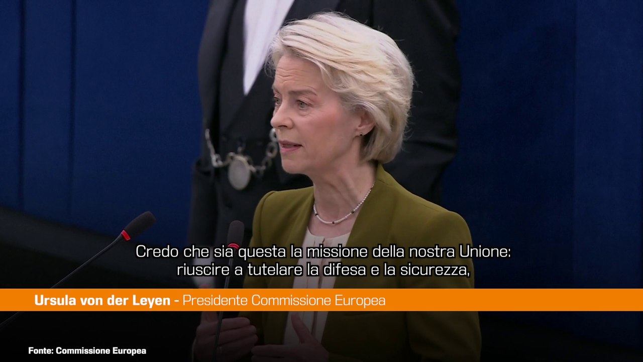 Ue, Von der Leyen "Dobbiamo renderci indipendenti anche sulla difesa"
