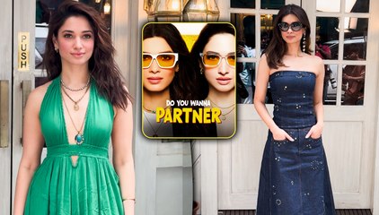 Do You Wanna Partner Promotions: Glam Green Tamannaah Bhatia & Bliss Blue Diana Penty Get Snapped Together