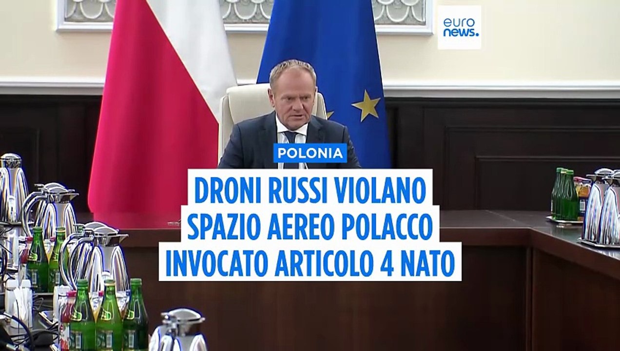Polonia-Russia, Tusk: abbattuti droni "da Bielorussia", chiesta riunione Nato sotto articolo 4