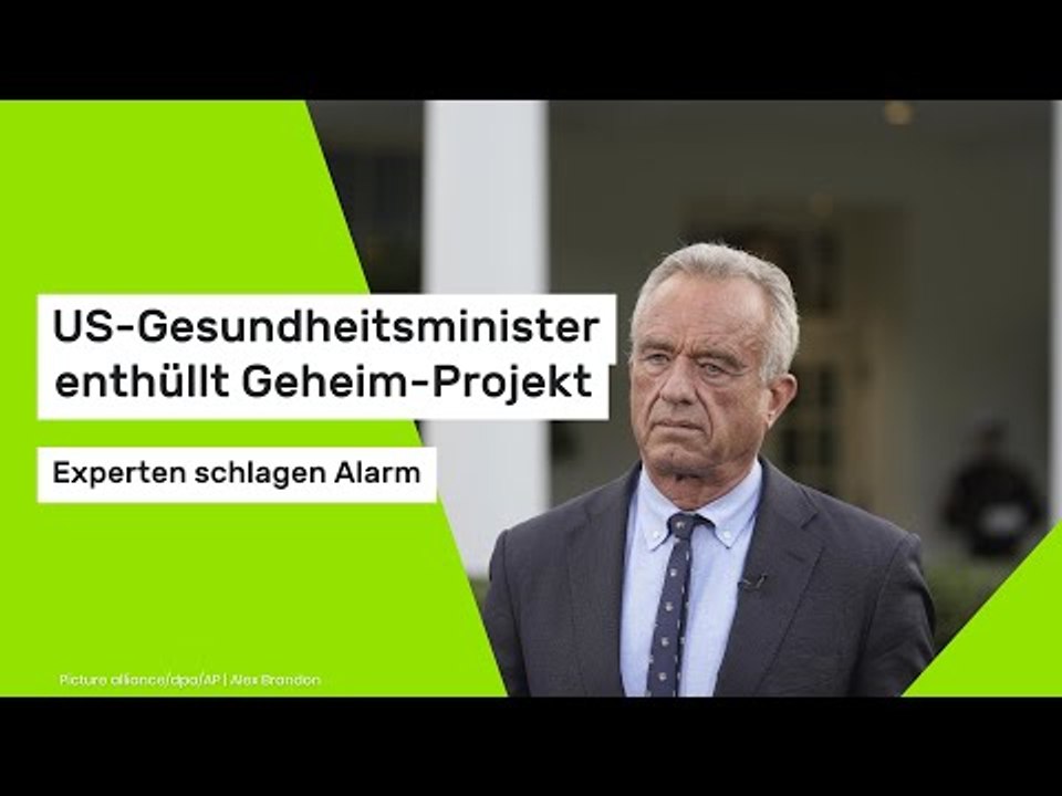Robert F. Kennedy Jr.: US-Gesundheitsminister enthüllt Geheim-Projekt - Experten schlagen Alarm