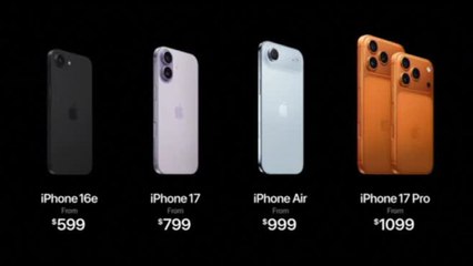 Apple presenta gli iPhone 17, l'Air è super sottile