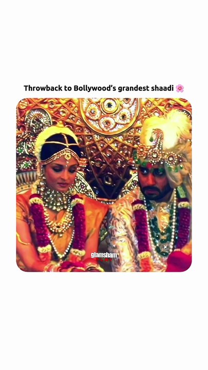 The wedding that stopped Bollywood 💍✨  #aishwaryarai #bollywood #reels #bachchan #wedding #glamsham #couples #glamsham [Glamsham, couples, wedding, bollywood, Aishwarya Rai, abhishek bachchan]
