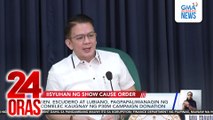 Sen. Escudero at Lubiano, pagpapaliwanagin ng Comelec kaugnay ng P30M campaign donation | 24 Oras
