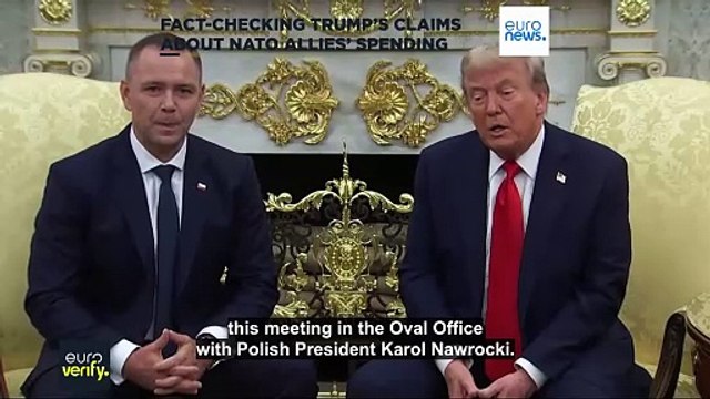 Trump makes imprecise claims about NATO allies’ defence spending in Nawrocki meeting