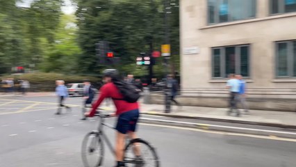 Caught on camera: Video shows cyclists jumping the red light
