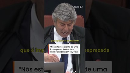 Fux diz que STF tem ‘incompetência absoluta’ e pede anulação do processo da trama golpista #shorts