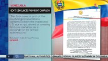 Venezuela government denounces Far-Right campaign