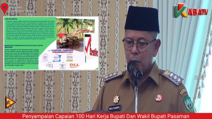 FULL PIDATO BUPATI PASAMAN PENYAMPAIAN PENCAPAIAN 100 HARI KERJA BUPATI DAN WAKIL BUPATI PASAMAN