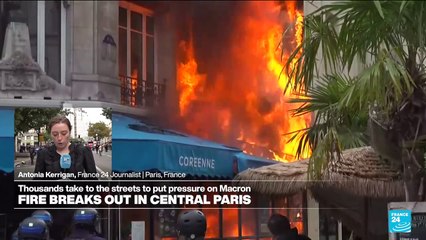 Fire breaks out in central Paris restaurant amid 'Block Everything' protests