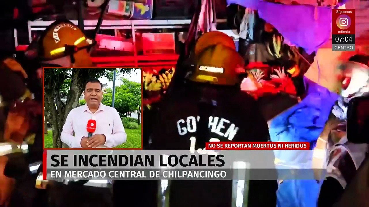 Incendio consume varios locales del Mercado Central de Chilpancingo; sin víctimas ni heridos