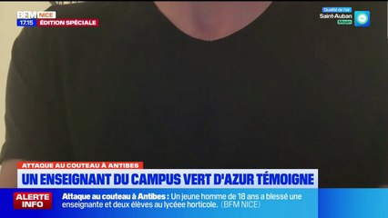 Attaque au couteau dans un lycée horticole à Antibes: "On garde tous en mémoire ce qu’il s’est passé avec Samuel Paty", témoigne ému, un enseignant du Campus Vert d'Azur