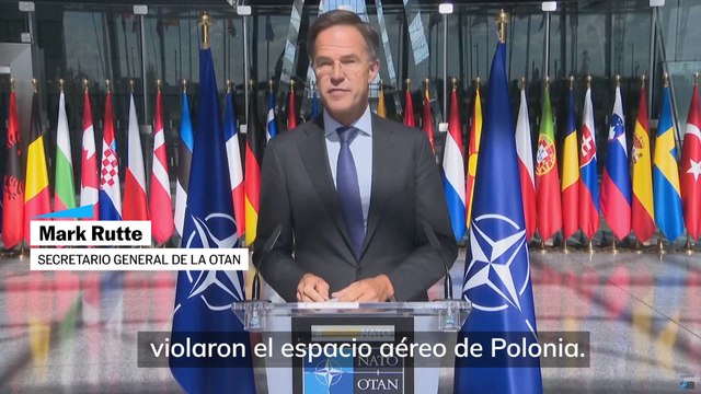 El secretario general de la OTAN habla de la incursión de drones rusos en Polonia