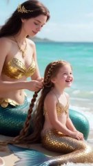 mermaids mother and little mermaid