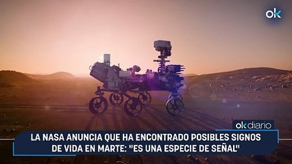 La NASA anuncia que ha encontrado posibles signos de vida en Marte: "Es una especie de señal"