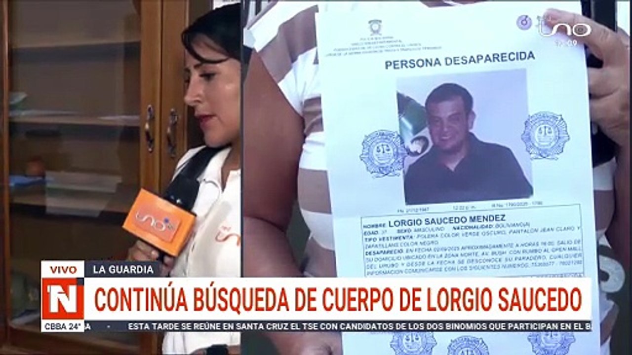 Continúan búsqueda de Lorgio Saucedo