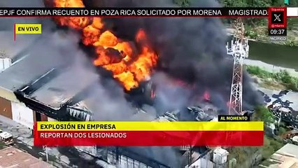 Explosión en empresa química de Escobedo, NL, deja saldo de dos personas heridas