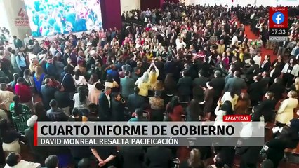 David Monreal presentó su Cuarto Informe y destacó avances en seguridad e infraestructura
