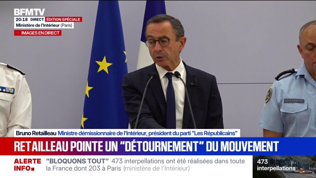 Bloquons tout: Nos forces de l'ordre ont empêché le blocage du pays , affirme Bruno Retailleau