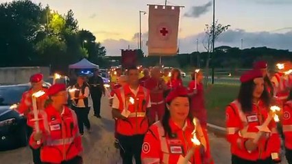 Montenero, la fiaccolata per le vittime dell'alluvione