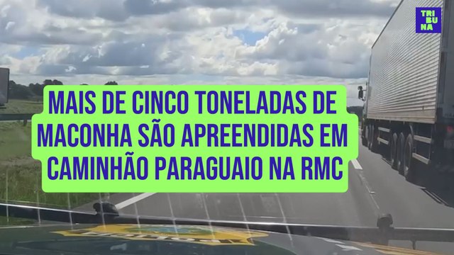 Mais de cinco toneladas de maconha são apreendidas em caminhão paraguaio na RMC