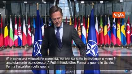 Rutte a Putin: Ferma la guerra in Ucraina, l'escalation e non violare spazio aereo Nato