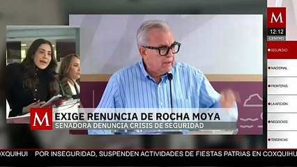 Senadora pide la renuncia de Rubén Rocha ante creciente violencia en Sinaloa