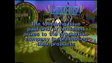 Wheel of Fortune closing credits, 3/3/88